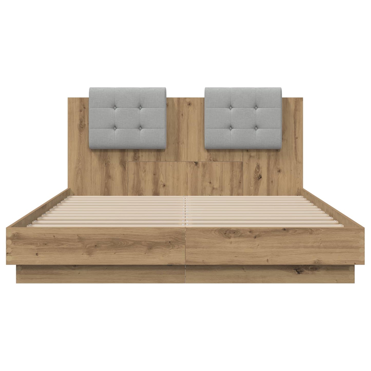 vidaXL Bed Frame with Headboard Artisan Oak 140 x 200 cm
