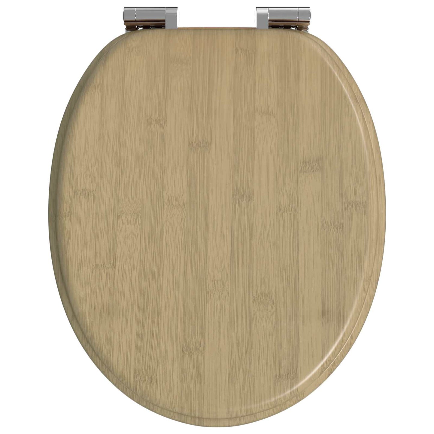 vidaXL Toilet Seat 2 pcs Light Bamboo Color 44 x 38 cm MDF board