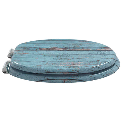 vidaXL Toilet Seat 2 pcs Blue 43.8 x 37.8 cm MDF board