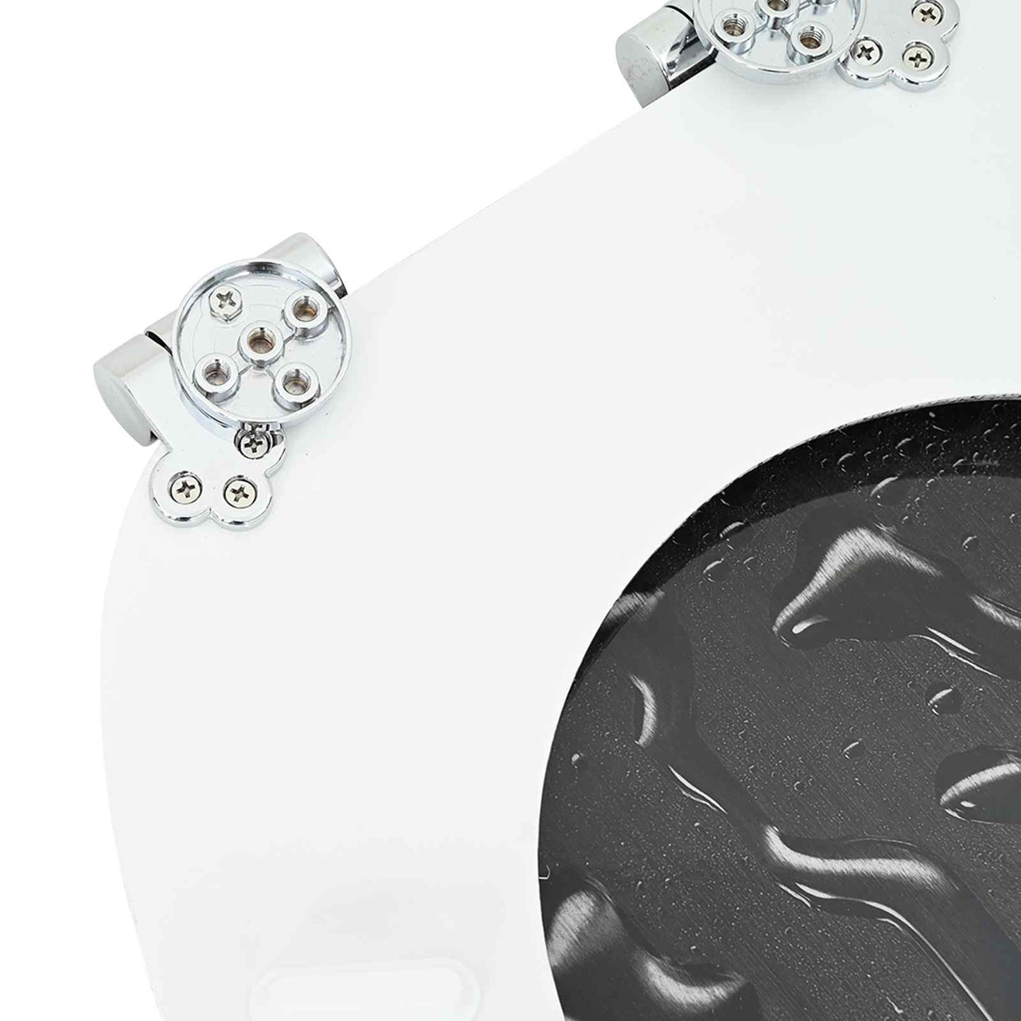 vidaXL Toilet Seat 2 pcs Grey 44 x 38 cm MDF board