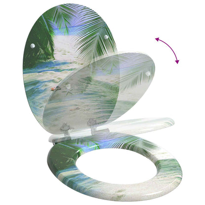 vidaXL Toilet Seat 2 pcs Green 43.8 x 37.8 cm MDF board