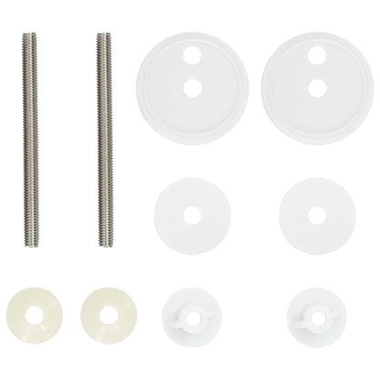 vidaXL Toilet Seat 2 pcs Grey 44 x 38 cm MDF board