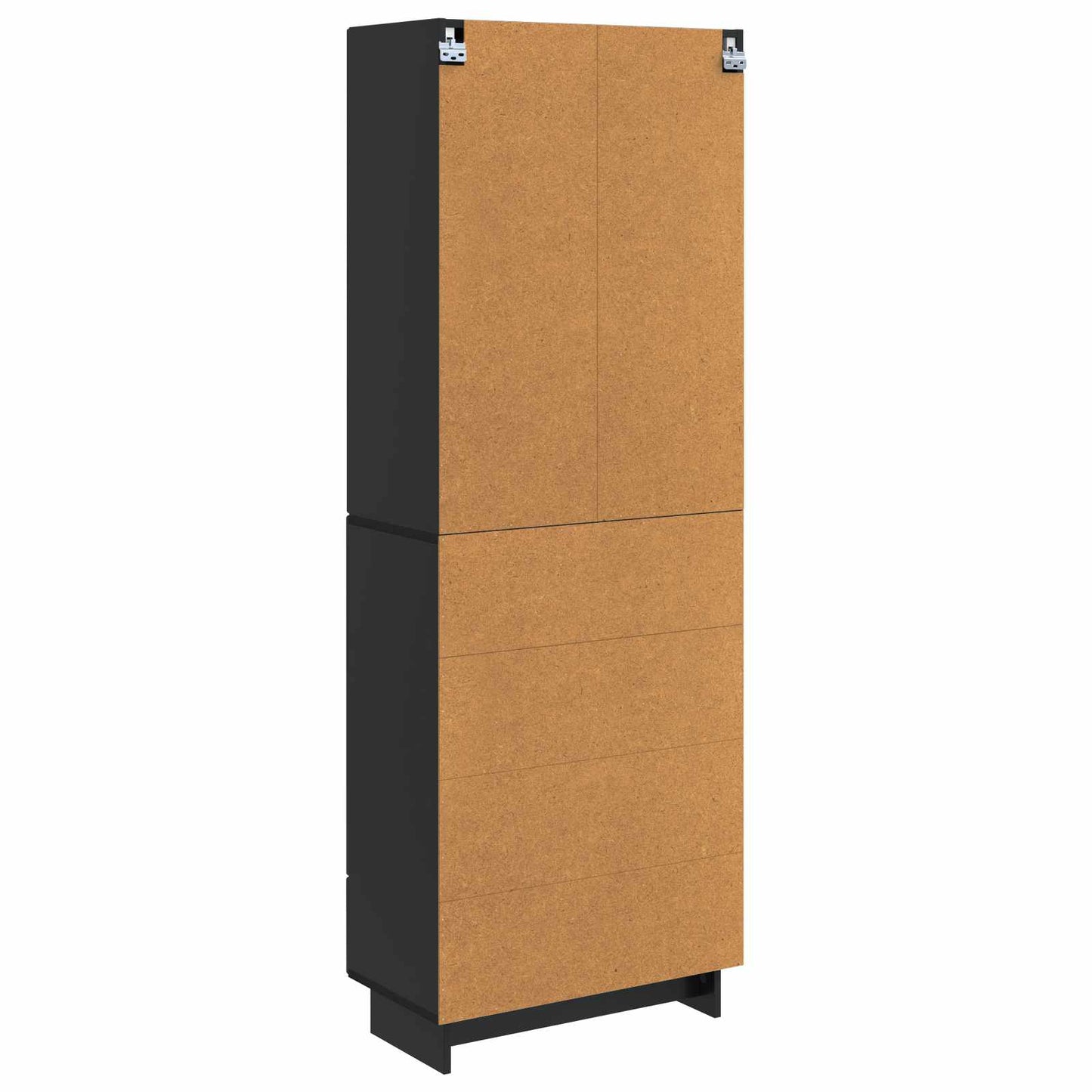vidaXL Cabinet Set 2 pcs Black 66 x 34.5 x 95 cm Engineered Wood