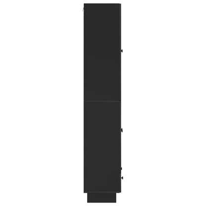 vidaXL Cabinet Set 2 pcs Black 66 x 34.5 x 95 cm Engineered Wood