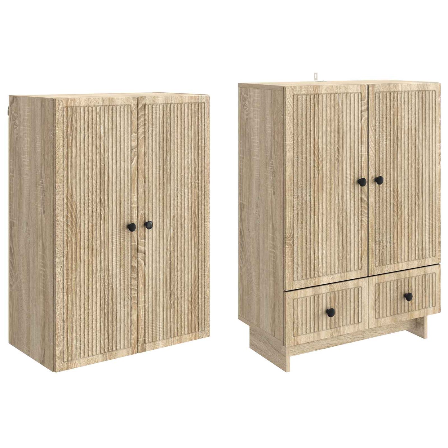 vidaXL Cabinet Set 2 pcs Sonoma Oak 66 x 34.5 x 95 cm Engineered Wood
