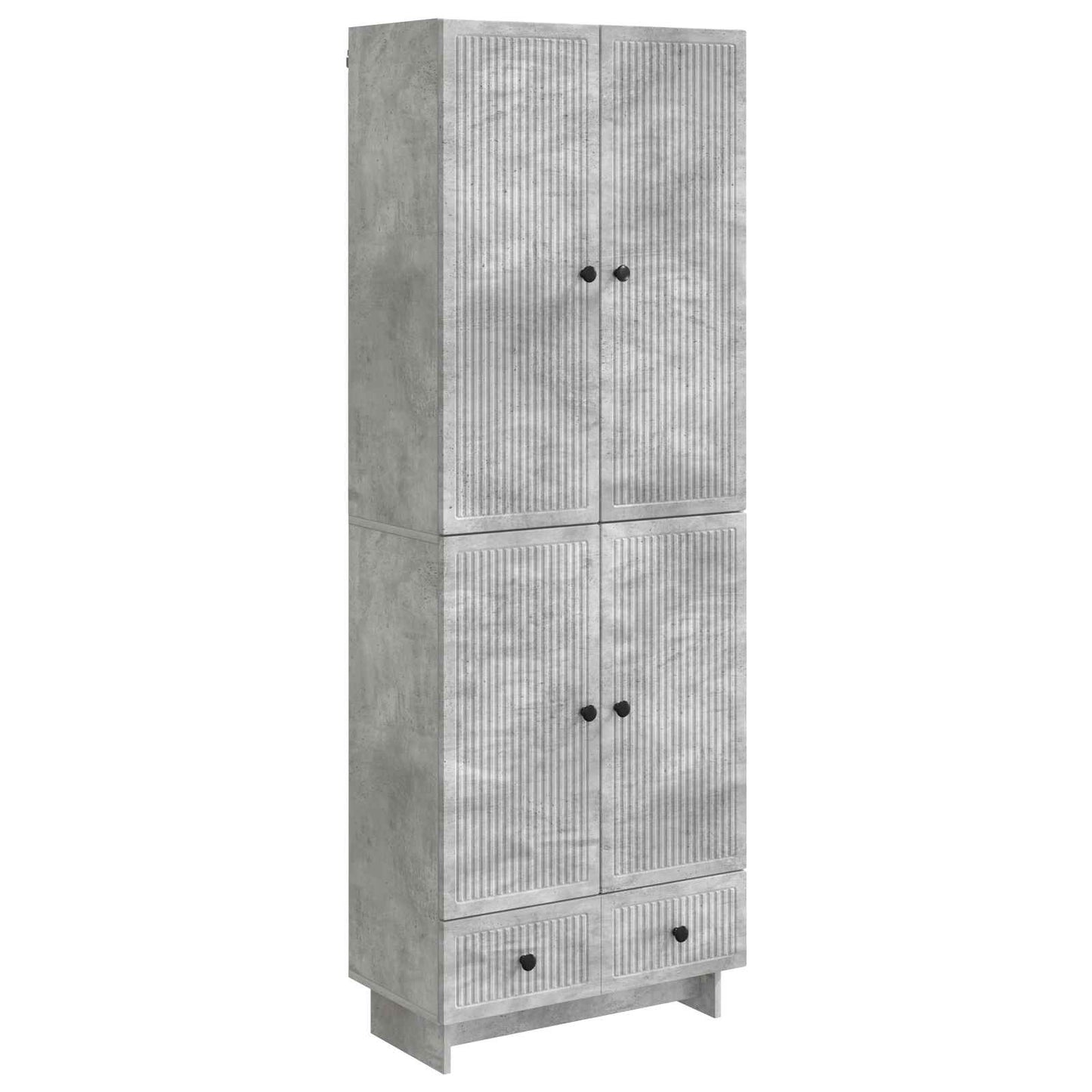 vidaXL Cabinet Set 2 pcs Concrete Grey 66 x 34.5 x 95 cm