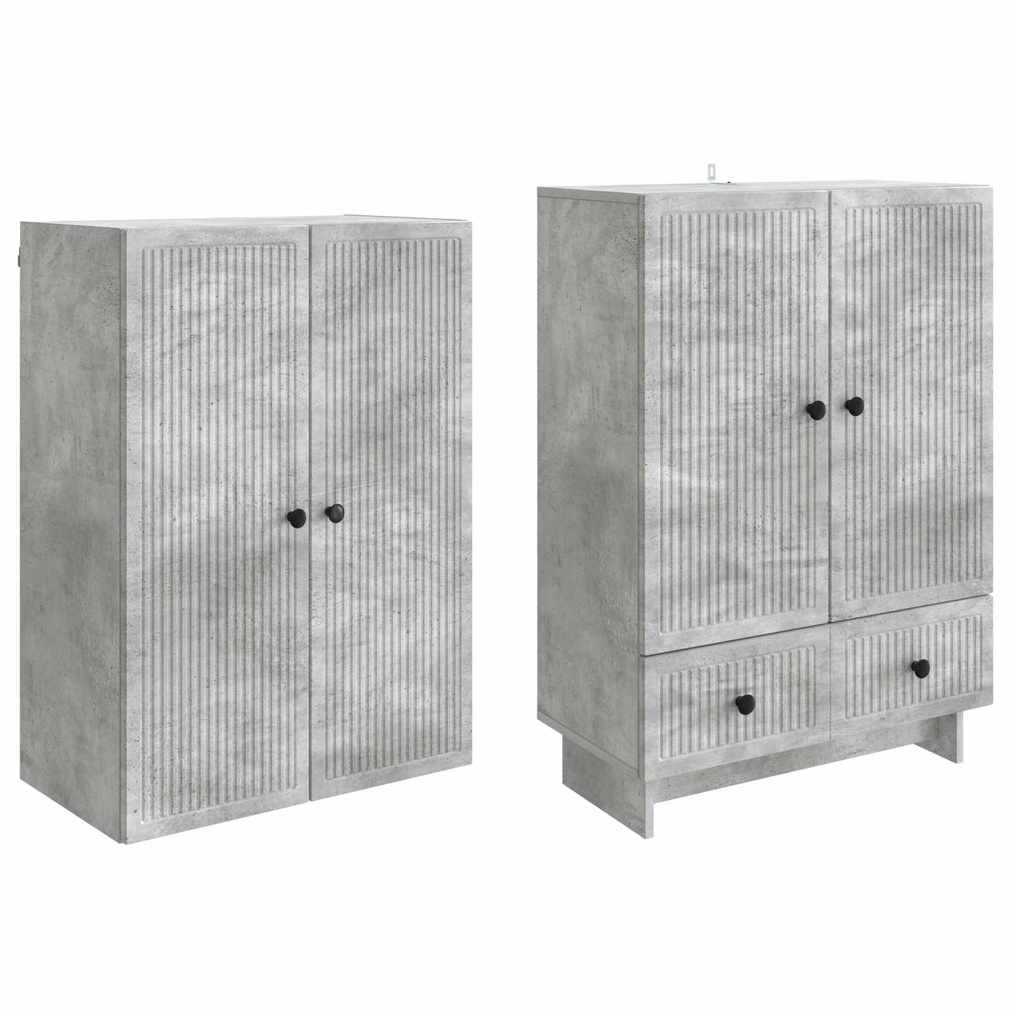 vidaXL Cabinet Set 2 pcs Concrete Grey 66 x 34.5 x 95 cm