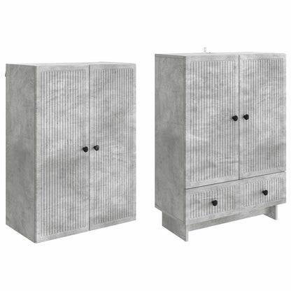 vidaXL Cabinet Set 2 pcs Concrete Grey 66 x 34.5 x 95 cm