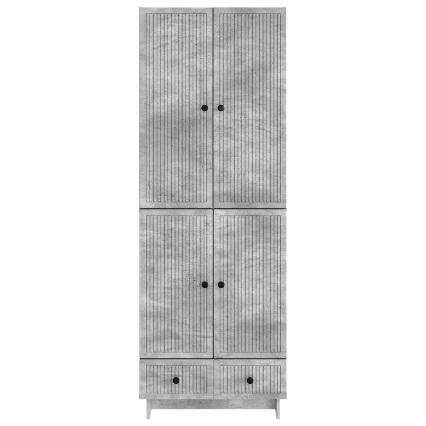 vidaXL Cabinet Set 2 pcs Concrete Grey 66 x 34.5 x 95 cm