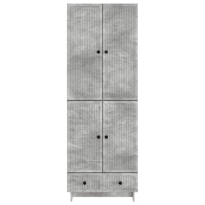 vidaXL Cabinet Set 2 pcs Concrete Grey 66 x 34.5 x 95 cm