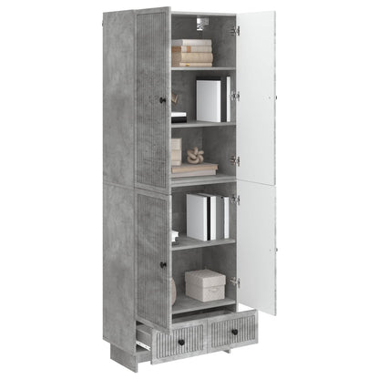 vidaXL Cabinet Set 2 pcs Concrete Grey 66 x 34.5 x 95 cm