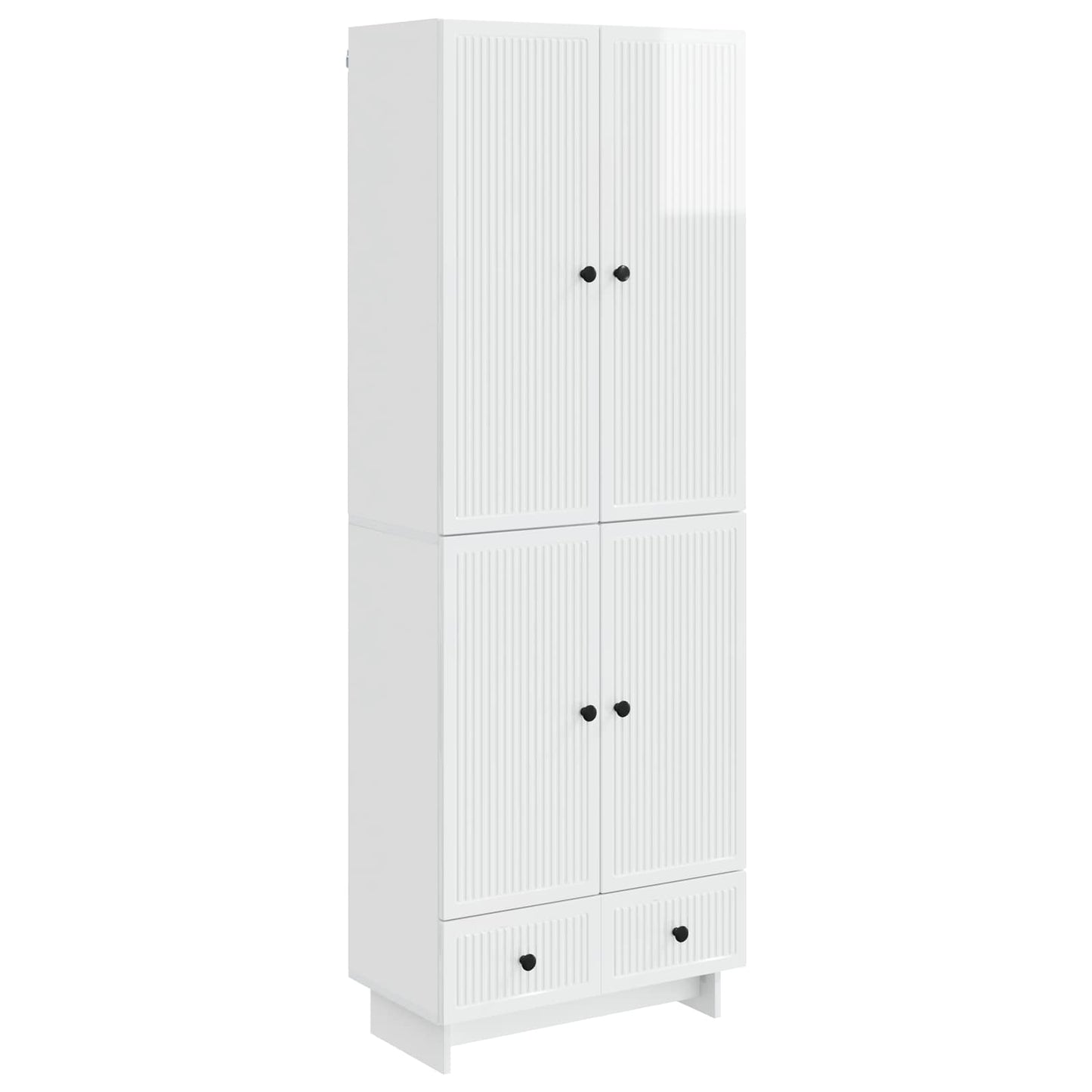 vidaXL Cabinet Set 2 pcs High Gloss White 66 x 34.5 x 95 cm