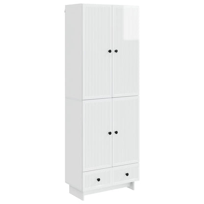 vidaXL Cabinet Set 2 pcs High Gloss White 66 x 34.5 x 95 cm