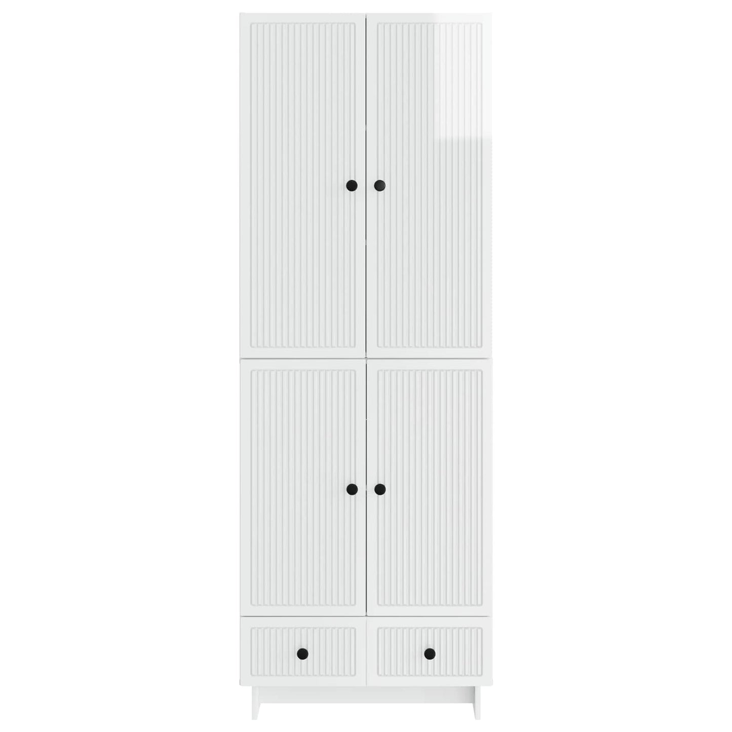 vidaXL Cabinet Set 2 pcs High Gloss White 66 x 34.5 x 95 cm