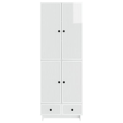 vidaXL Cabinet Set 2 pcs High Gloss White 66 x 34.5 x 95 cm