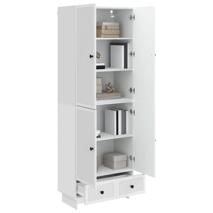 vidaXL Cabinet Set 2 pcs High Gloss White 66 x 34.5 x 95 cm