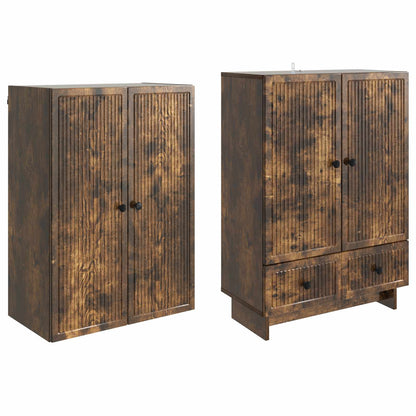 vidaXL Cabinet Set 2 pcs Smoked Oak 66 x 34.5 x 95 cm Engineered Wood