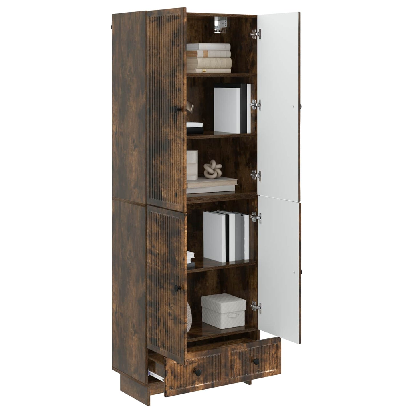 vidaXL Cabinet Set 2 pcs Smoked Oak 66 x 34.5 x 95 cm Engineered Wood