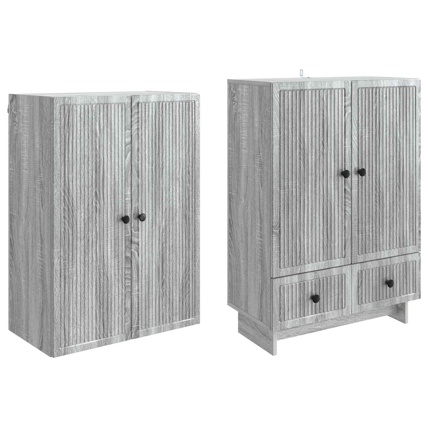 vidaXL Cabinet Set 2 pcs Grey Sonoma 66 x 34.5 x 95 cm Engineered Wood