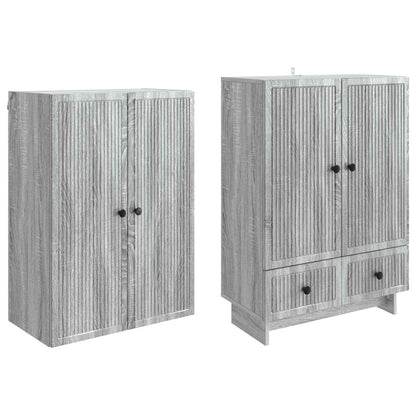 vidaXL Cabinet Set 2 pcs Grey Sonoma 66 x 34.5 x 95 cm Engineered Wood