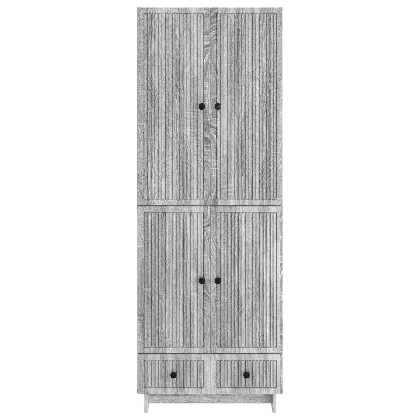 vidaXL Cabinet Set 2 pcs Grey Sonoma 66 x 34.5 x 95 cm Engineered Wood