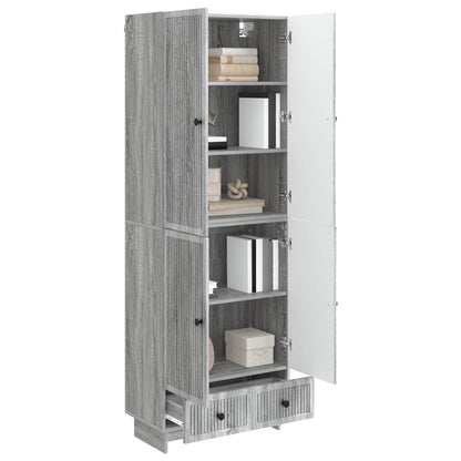 vidaXL Cabinet Set 2 pcs Grey Sonoma 66 x 34.5 x 95 cm Engineered Wood