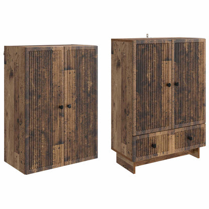 vidaXL Cabinet Set 2 pcs Old Wood 66 x 34.5 x 95 cm Engineered Wood