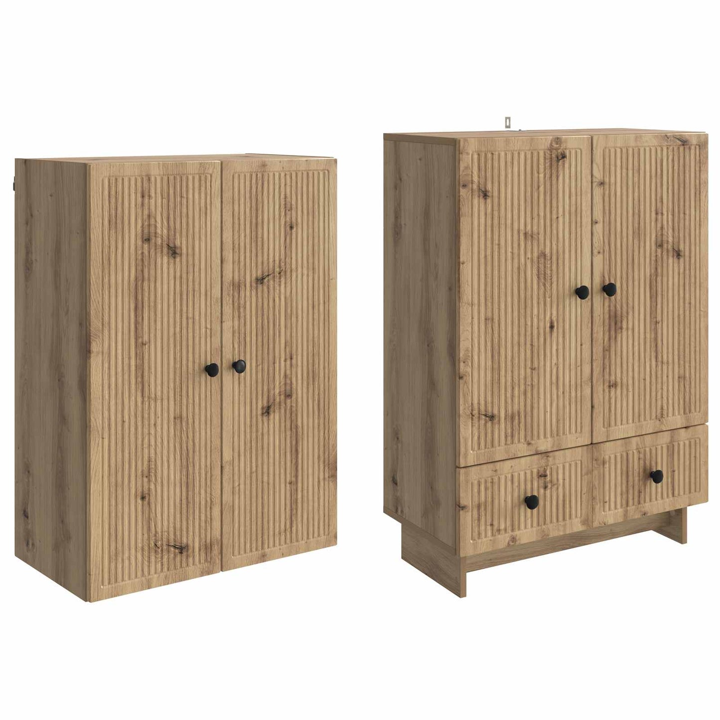 vidaXL Cabinet Set 2 pcs Artisan Oak 66 x 34.5 x 95 cm Engineered Wood