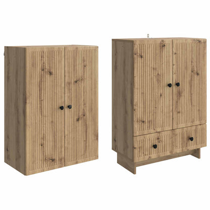 vidaXL Cabinet Set 2 pcs Artisan Oak 66 x 34.5 x 95 cm Engineered Wood