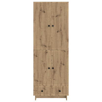 vidaXL Cabinet Set 2 pcs Artisan Oak 66 x 34.5 x 95 cm Engineered Wood