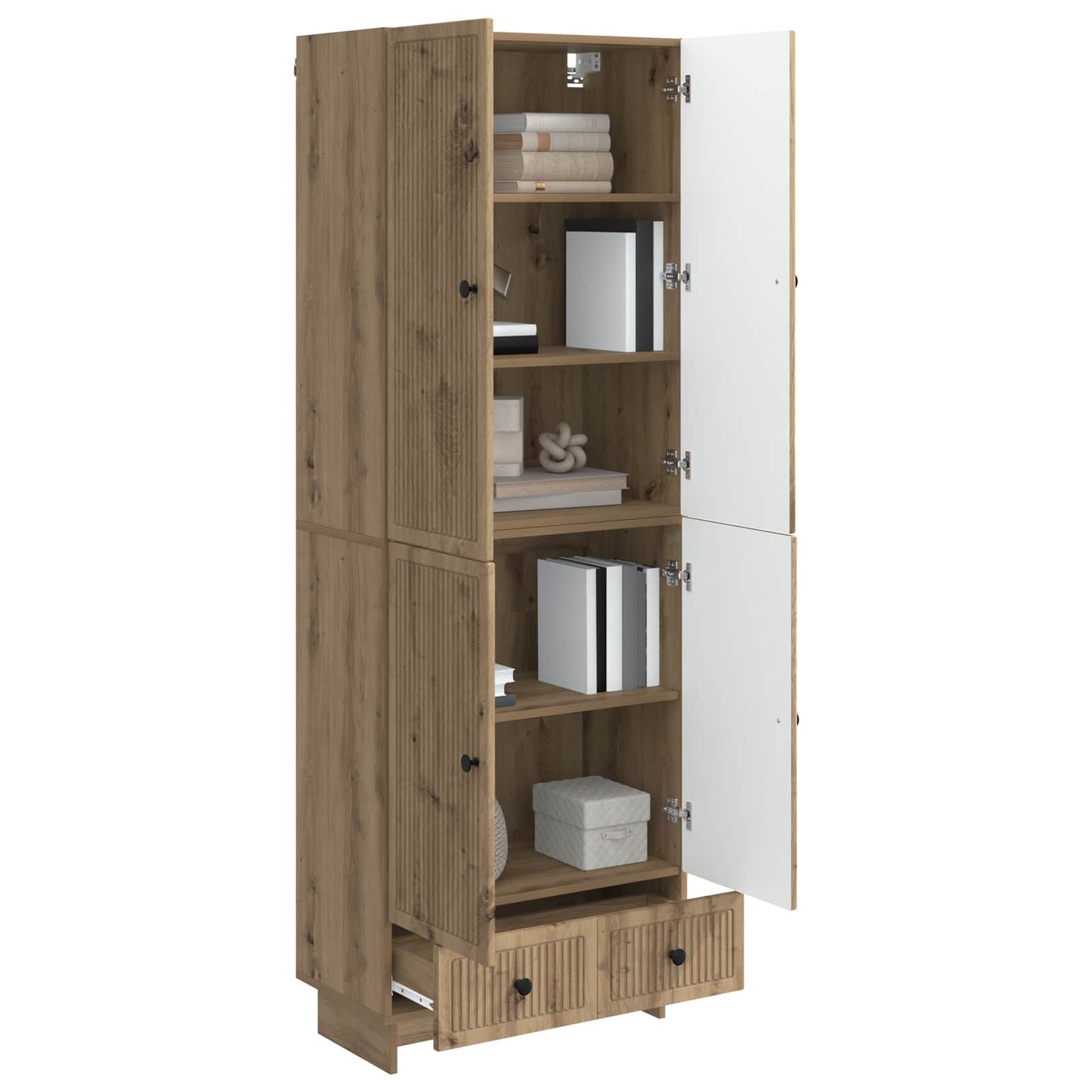 vidaXL Cabinet Set 2 pcs Artisan Oak 66 x 34.5 x 95 cm Engineered Wood