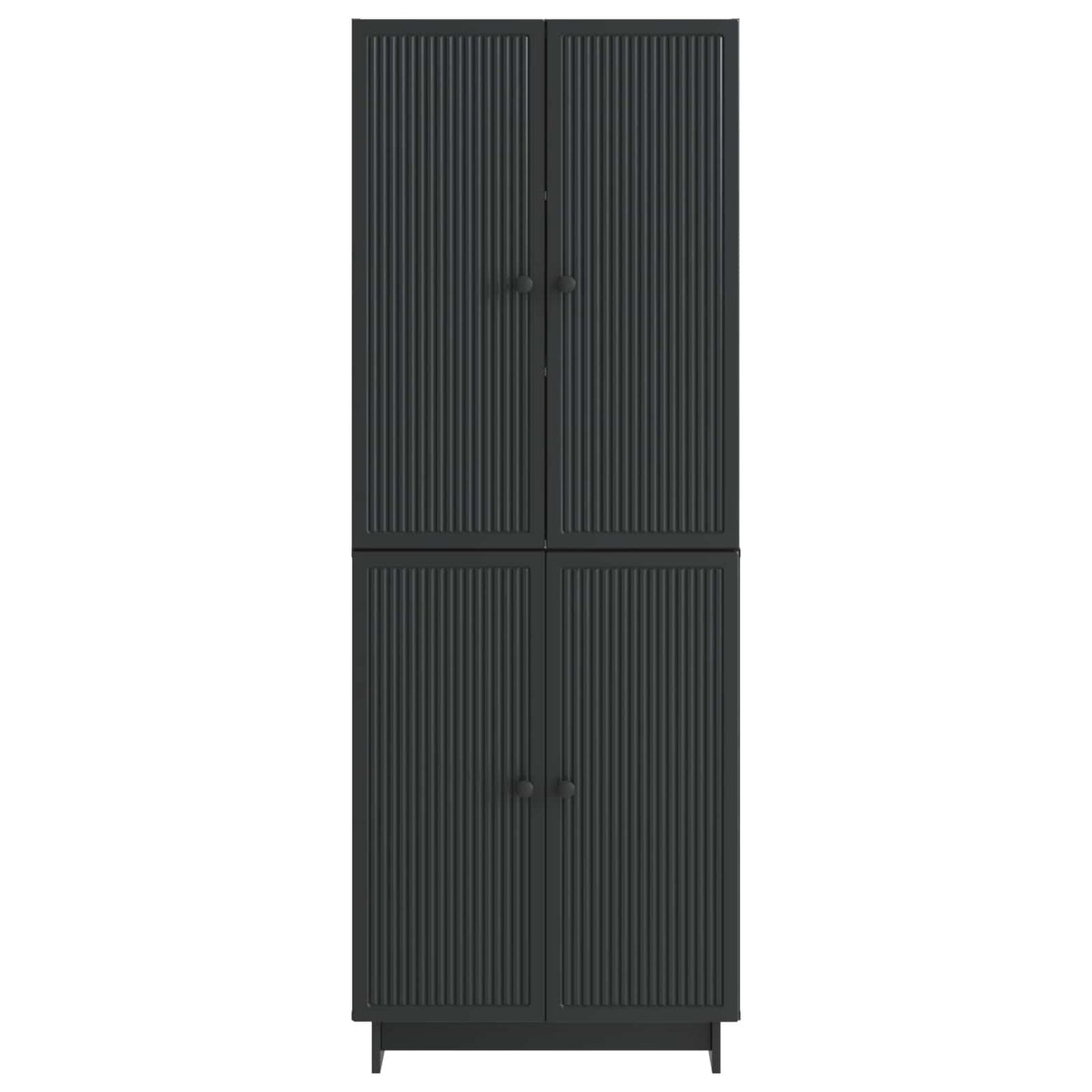 vidaXL Cabinet Set 2 pcs Black 66 x 34.5 x 90 cm Engineered Wood