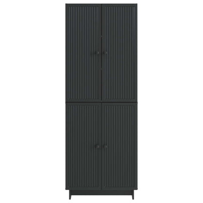 vidaXL Cabinet Set 2 pcs Black 66 x 34.5 x 90 cm Engineered Wood