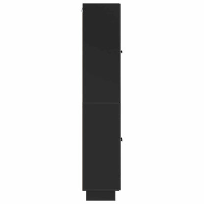 vidaXL Cabinet Set 2 pcs Black 66 x 34.5 x 90 cm Engineered Wood