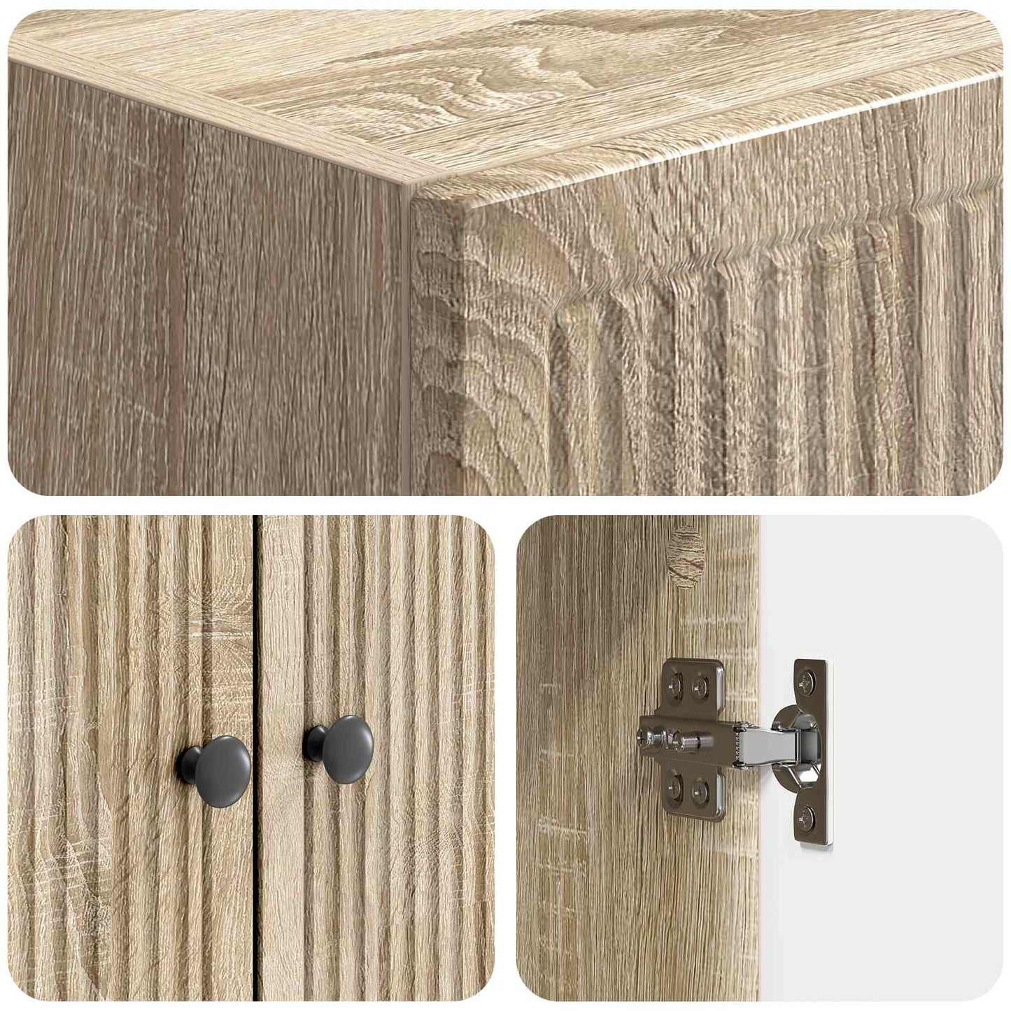vidaXL Cabinet Set 2 pcs Sonoma Oak 66 x 34.5 x 90 cm Engineered Wood