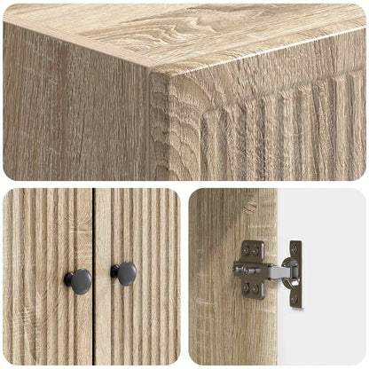 vidaXL Cabinet Set 2 pcs Sonoma Oak 66 x 34.5 x 90 cm Engineered Wood