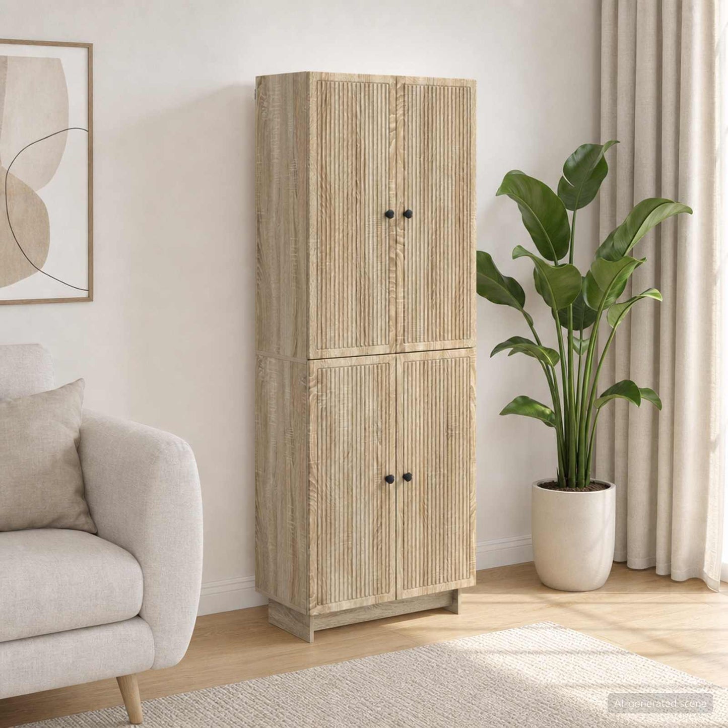 vidaXL Cabinet Set 2 pcs Sonoma Oak 66 x 34.5 x 90 cm Engineered Wood