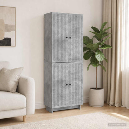 vidaXL Cabinet Set 2 pcs Concrete Grey 66 x 34.5 x 90 cm