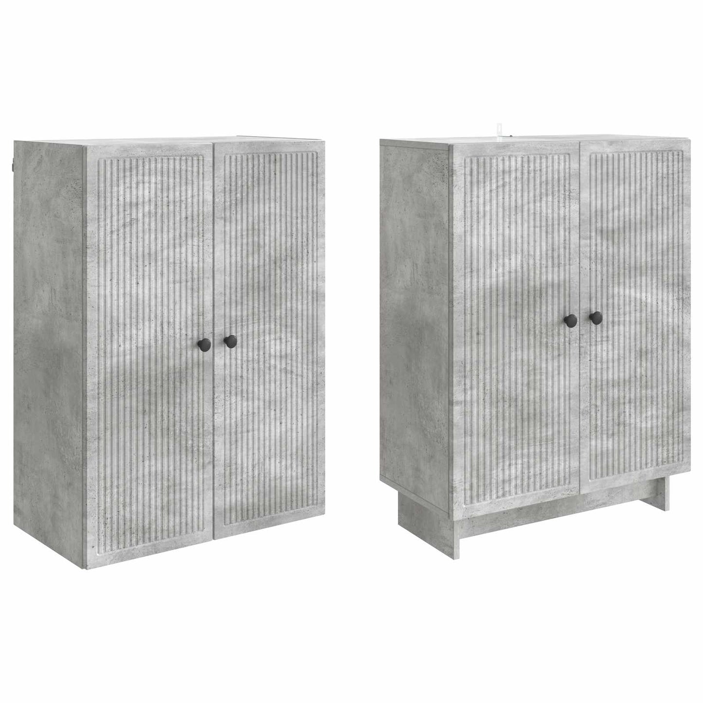 vidaXL Cabinet Set 2 pcs Concrete Grey 66 x 34.5 x 90 cm