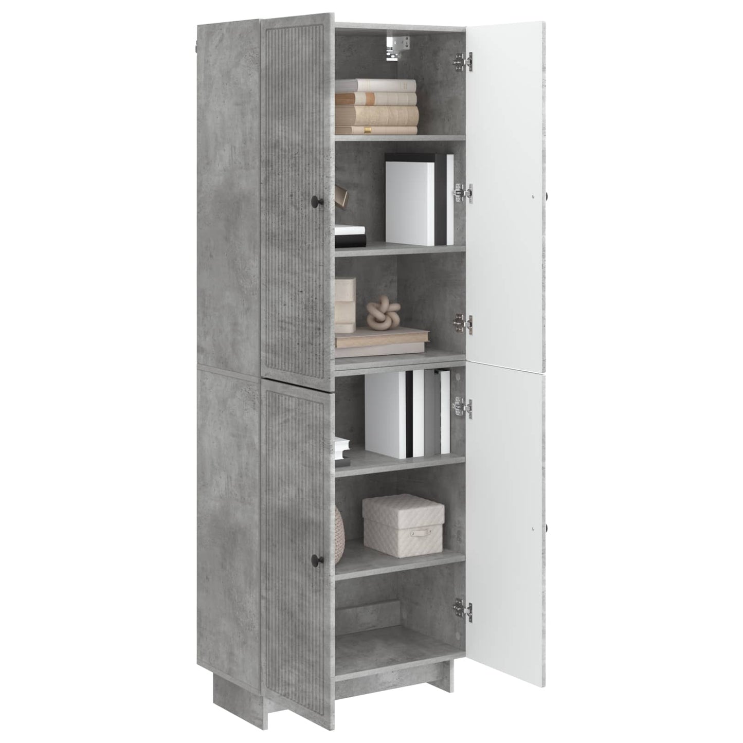 vidaXL Cabinet Set 2 pcs Concrete Grey 66 x 34.5 x 90 cm