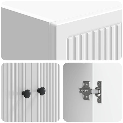 vidaXL Cabinet Set 2 pcs High Gloss White 66 x 34.5 x 90 cm