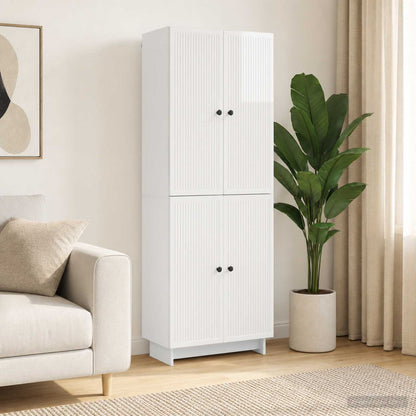 vidaXL Cabinet Set 2 pcs High Gloss White 66 x 34.5 x 90 cm