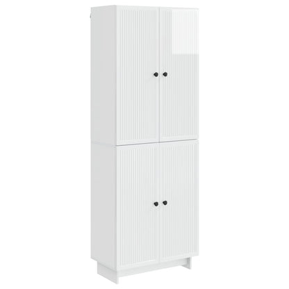 vidaXL Cabinet Set 2 pcs High Gloss White 66 x 34.5 x 90 cm