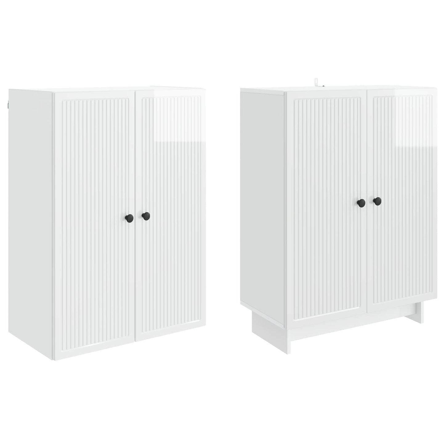 vidaXL Cabinet Set 2 pcs High Gloss White 66 x 34.5 x 90 cm