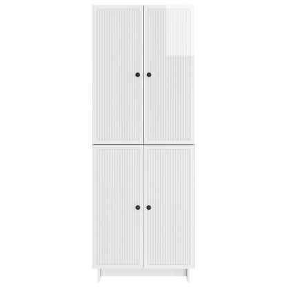 vidaXL Cabinet Set 2 pcs High Gloss White 66 x 34.5 x 90 cm