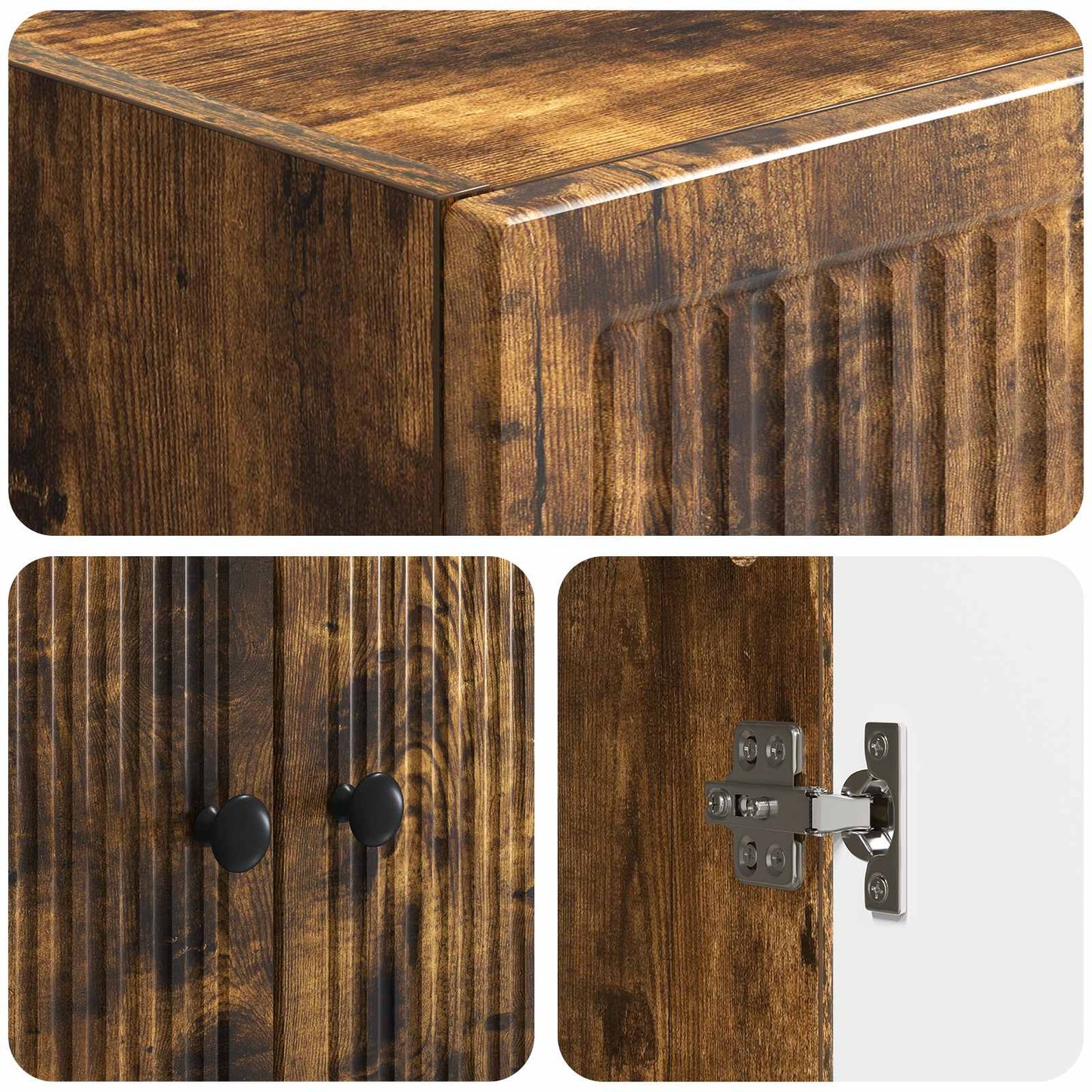 vidaXL Cabinet Set 2 pcs Smoked Oak Engineered Wood