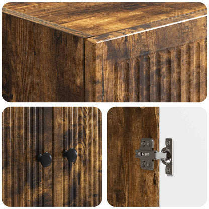 vidaXL Cabinet Set 2 pcs Smoked Oak Engineered Wood