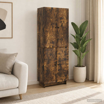 vidaXL Cabinet Set 2 pcs Smoked Oak Engineered Wood