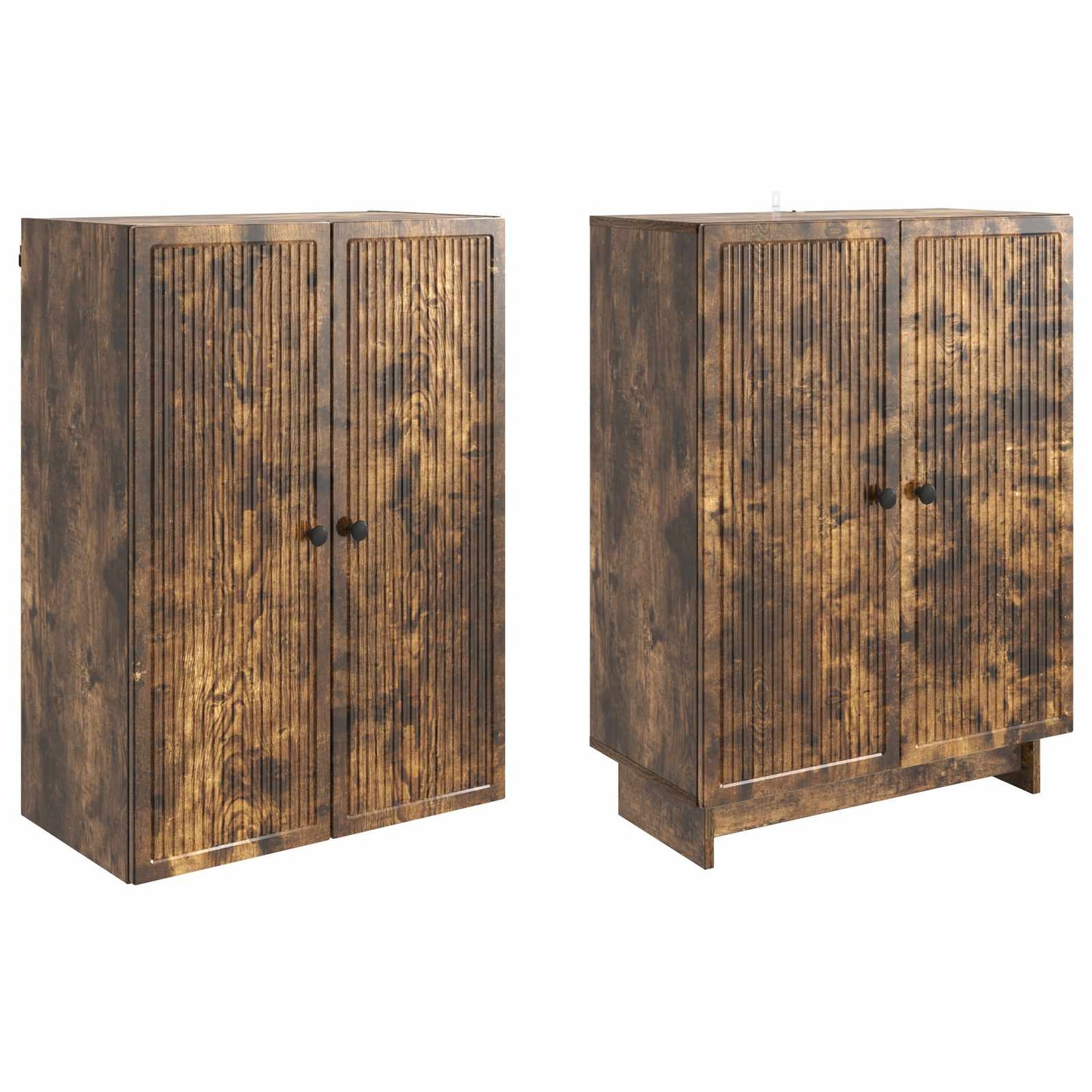 vidaXL Cabinet Set 2 pcs Smoked Oak Engineered Wood