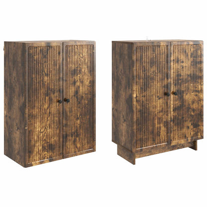 vidaXL Cabinet Set 2 pcs Smoked Oak Engineered Wood